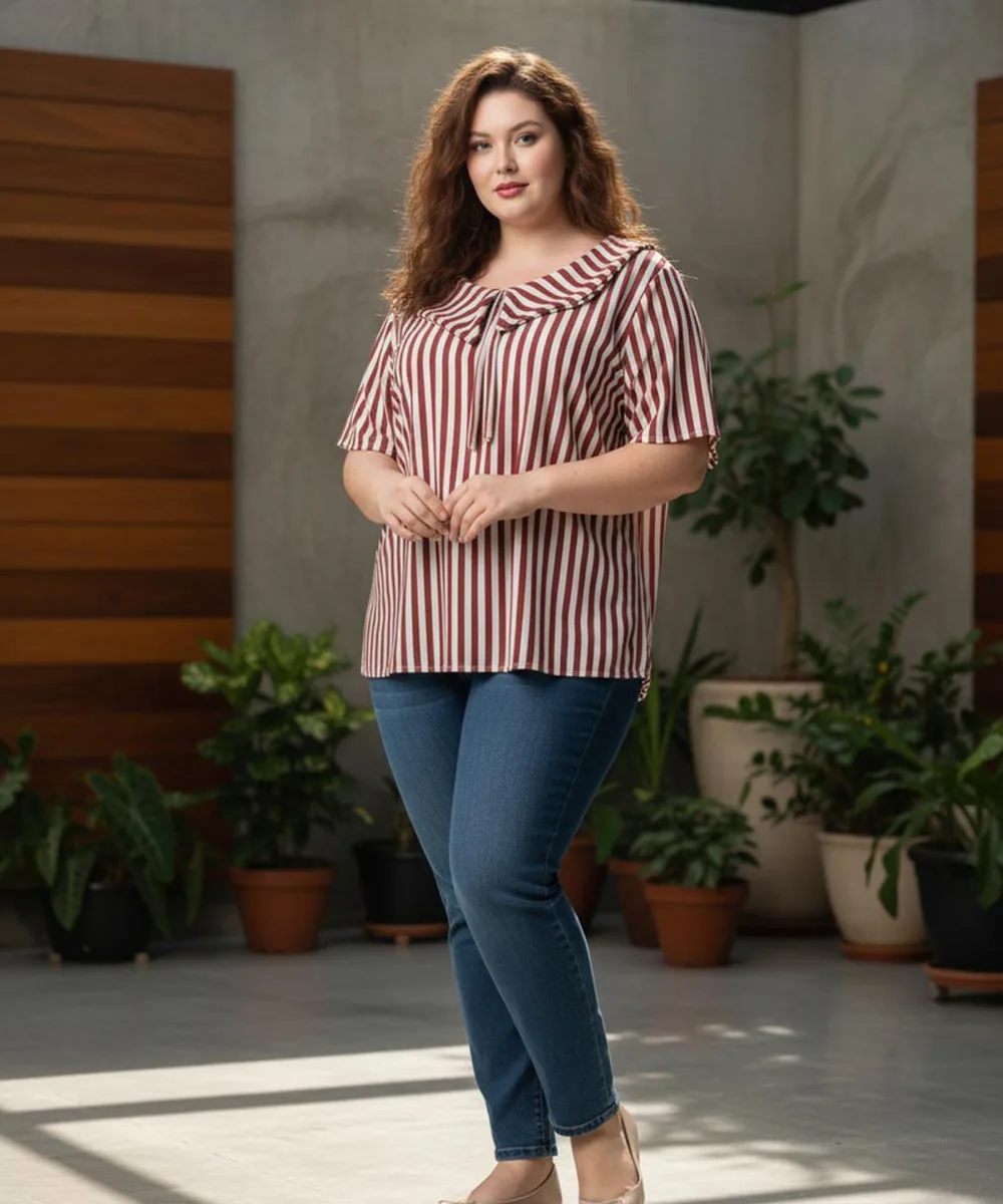 Blusa Crepe Bubble Gola Boneca – Ref Bi42 - Imagem 3